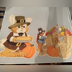 Two-sided Vintage die cut EUC